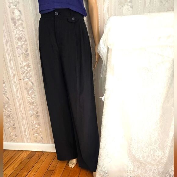 Black Dress Pants with Classic Wide-Leg Design NWT - Picture 8 of 9